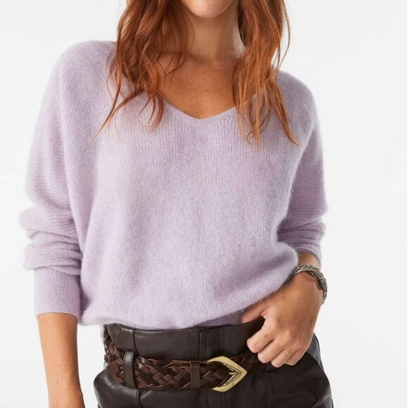 ba&sh Elsa Knitted Jumper - Purple - Size Medium (or US 6) - Picture 1 of 12